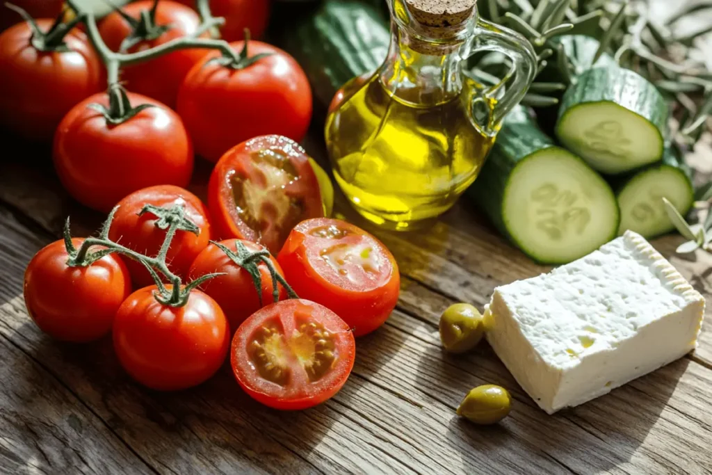 traditional greek food recipes fresh ingredients platter