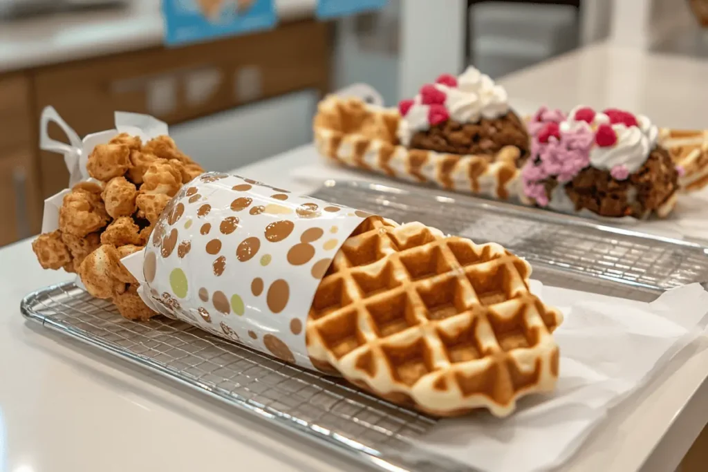 What's the difference between a bubble waffle and a regular waffle?