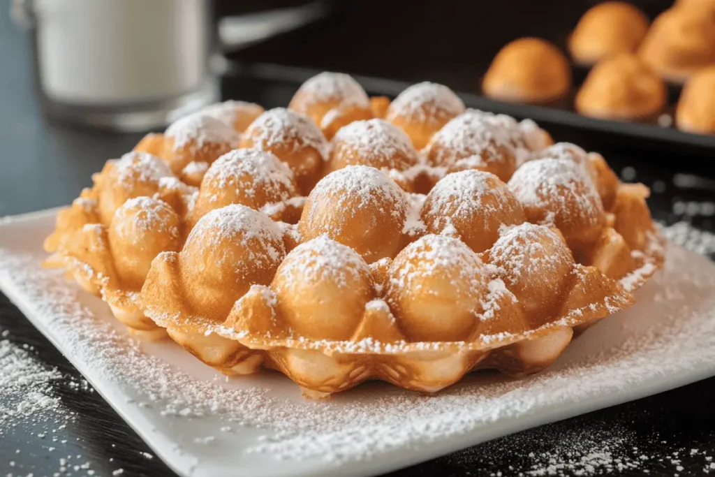 difference between a bubble waffle and a regular waffle