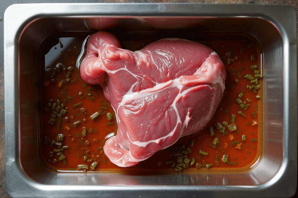 Brining a venison hind quarter with herbs and spices