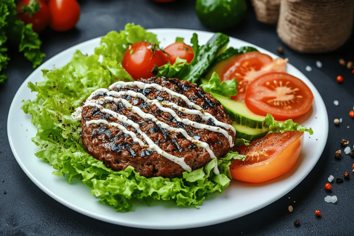 simple beef dish for warm weather arranged on a plate