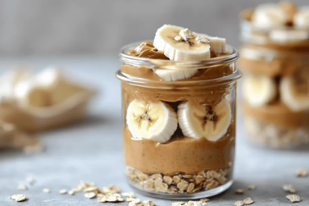 mason jar recipes breakfast with peanut butter and banana