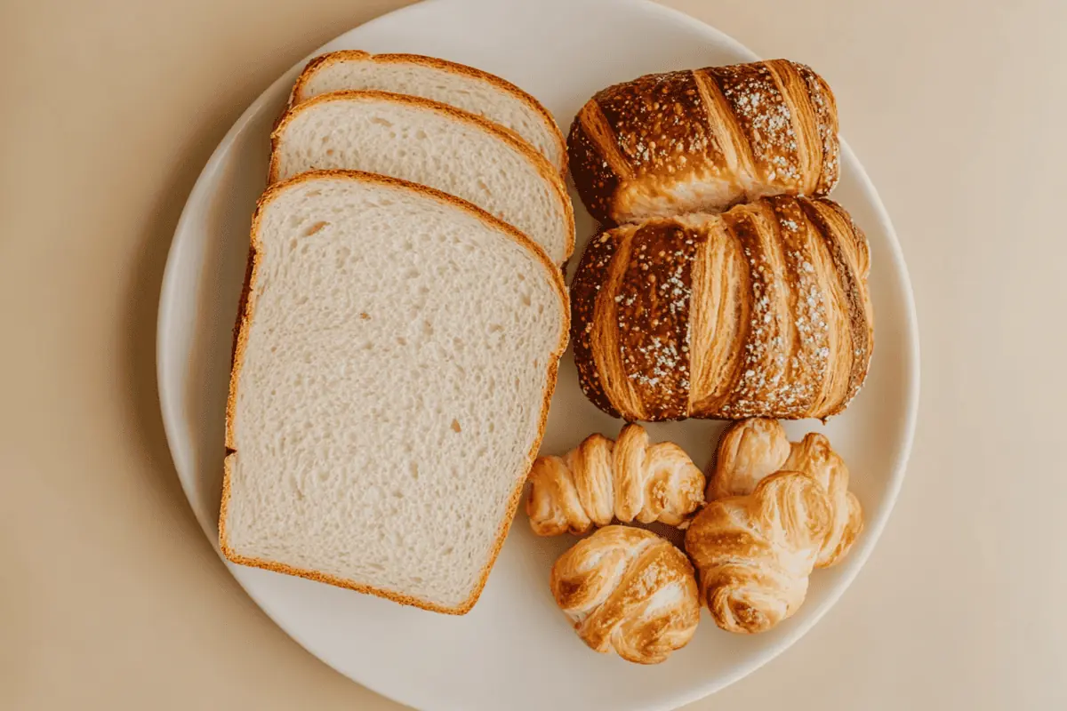 list of refined carbs pdf featuring white bread and pastries