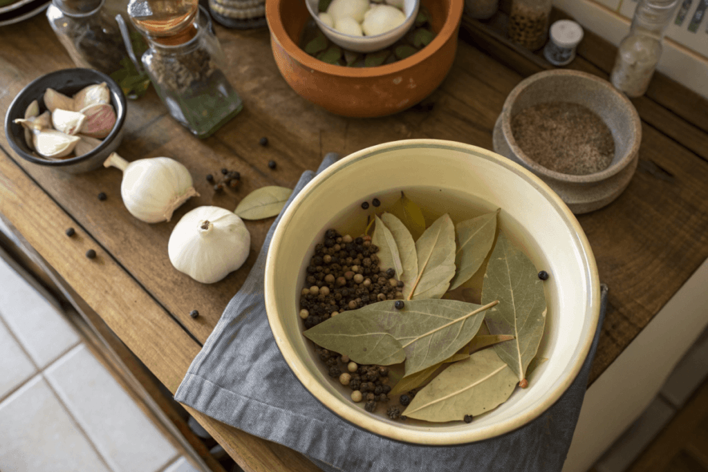 What is the Best Thing to Soak Venison In? Saltwater brine with herbs for soaking venison