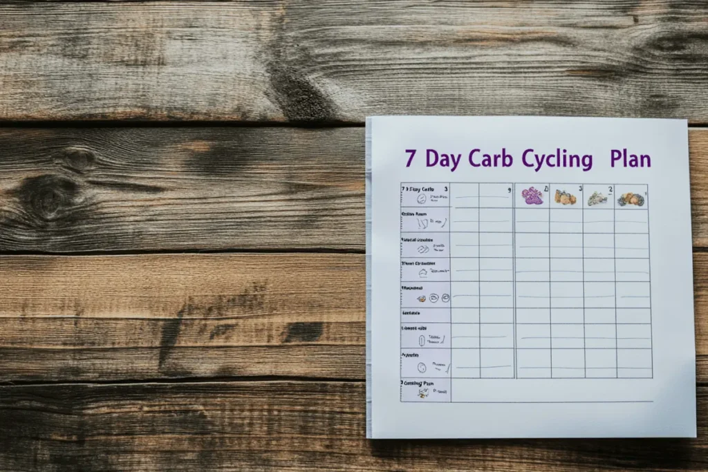 7 day carb cycling plan pdf free showing daily meals