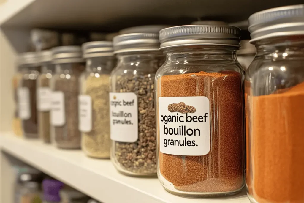 organic beef bouillon granules storage tips