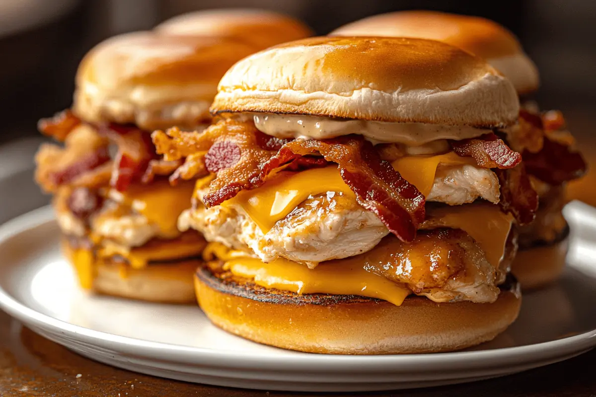 ranch chicken sandwiches on a plate